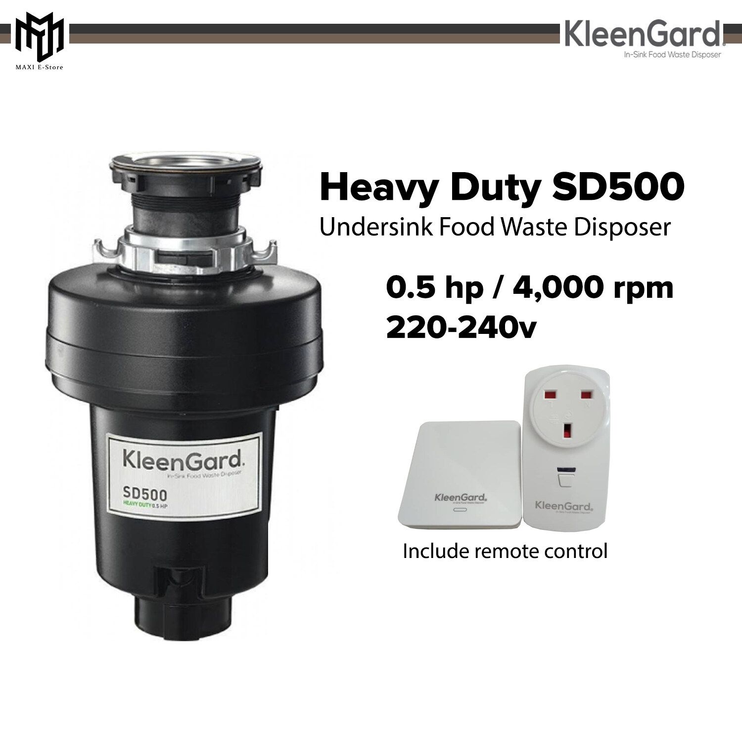 KleenGard *KleenGard SD 500 Food Waste Disposer