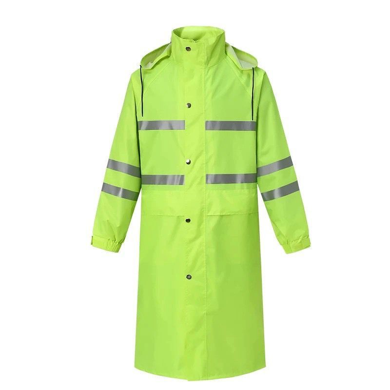 QS Safety Long Raincoat Waterproof Thick Nylon Rain