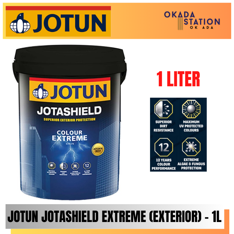 Jotun Paint / 1L / 1 LITER / Exterior Paint / Jotashield Colour Extreme Paint / Waterbased Paint / Cat Luaran / Cat Air / Cat