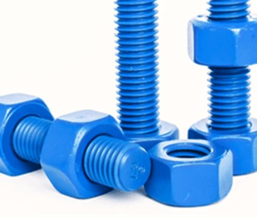 Sanwa Iron ASTM A193 B7 Stud Bolt (E-E) c/w 2 A194 Gr.2H Heavy Hex Nuts