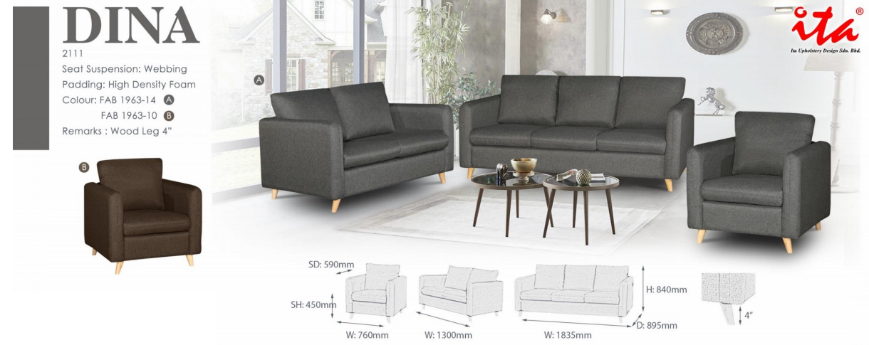 ITA OFFICE SOFA SET - DINA 2111