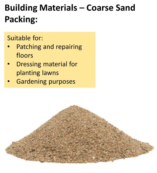 COARSE SAND / PASIR KASAR FOR CONSTRUCTION CONCRETE GARDENING