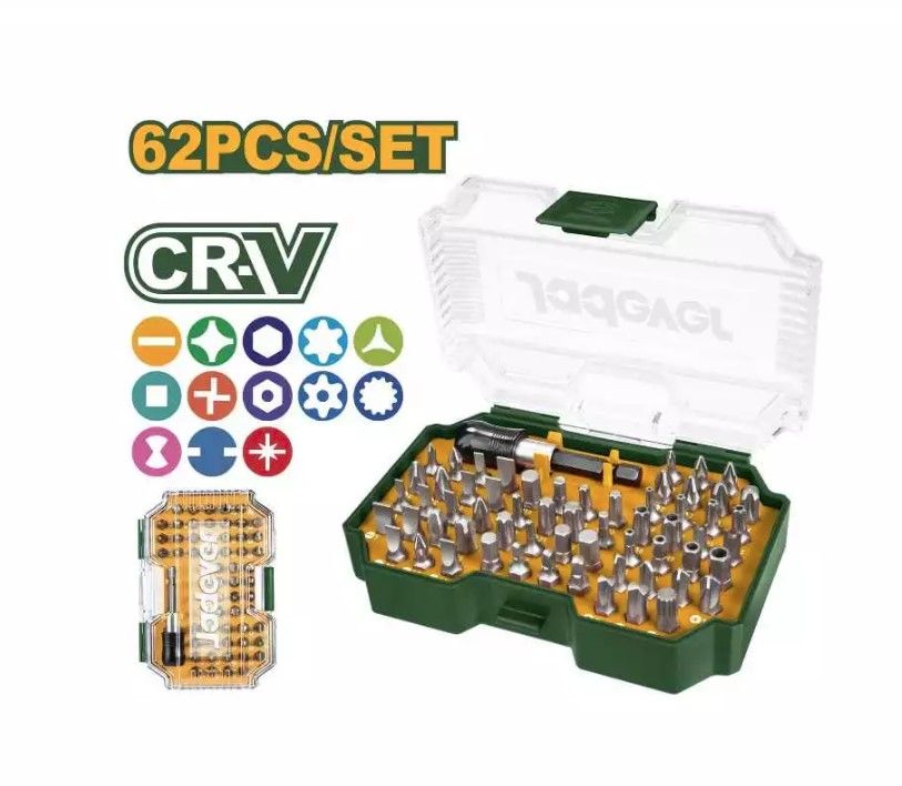 JADEVER 62 PCS SCREWDRIVER BITS SET JDBS3B62
