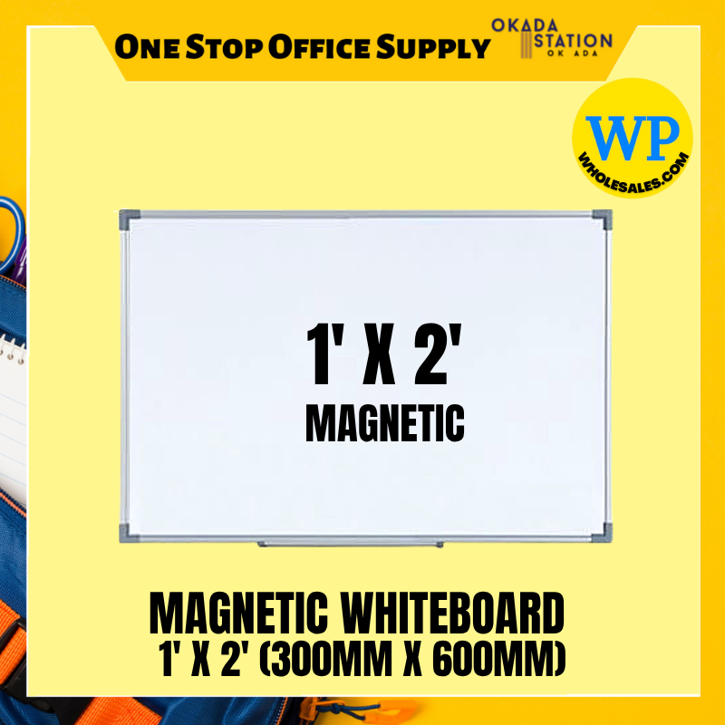 FEEYOND MAGNECTIC WHITEBOARD WITH ALUMIMIUM FRAME / 1' X 2' / 30CM X 60CM / SMB-12 / MAGNETIC / ALUMINIUM FRAME / MAGNET WHITEBOARD / SINGLE SIDED WIHTEBOARD / WHITEBOARD / PAPAN PUTIH