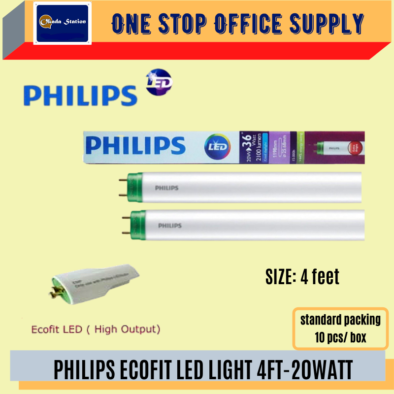 PHILIPS ECOFIT LED LIGTH 4FT -20WATT /Philip /LED Light /Ecofit /LED /Tubelights /20 Watt