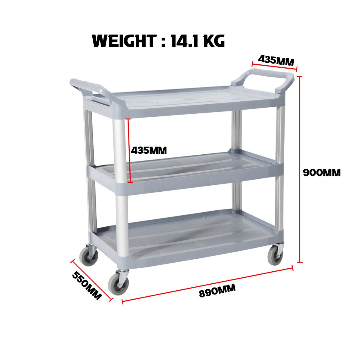 OEM *# AF08161 35" Universal Heavy Duty 3 Tier Deck Trolley