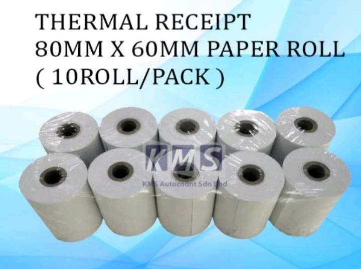 Thermal roll paper 80 x 60 x 12 mm- 100 roll/Boxes Ocha Thermal roll paper 80 x 60 x 12 mm- 100 roll/Boxes- Free Delivery