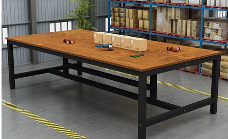 double-deckWorkbench,Meeting table, cutting table, warehouse packaging table, workshop packaging operation table Workshop table for Mechanical Workshop