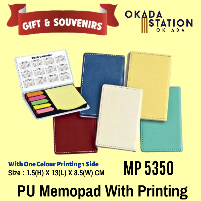 OK GIFT & SOUVENIR : MP 5350 PU MEMOPAD + PRINTING LOGO