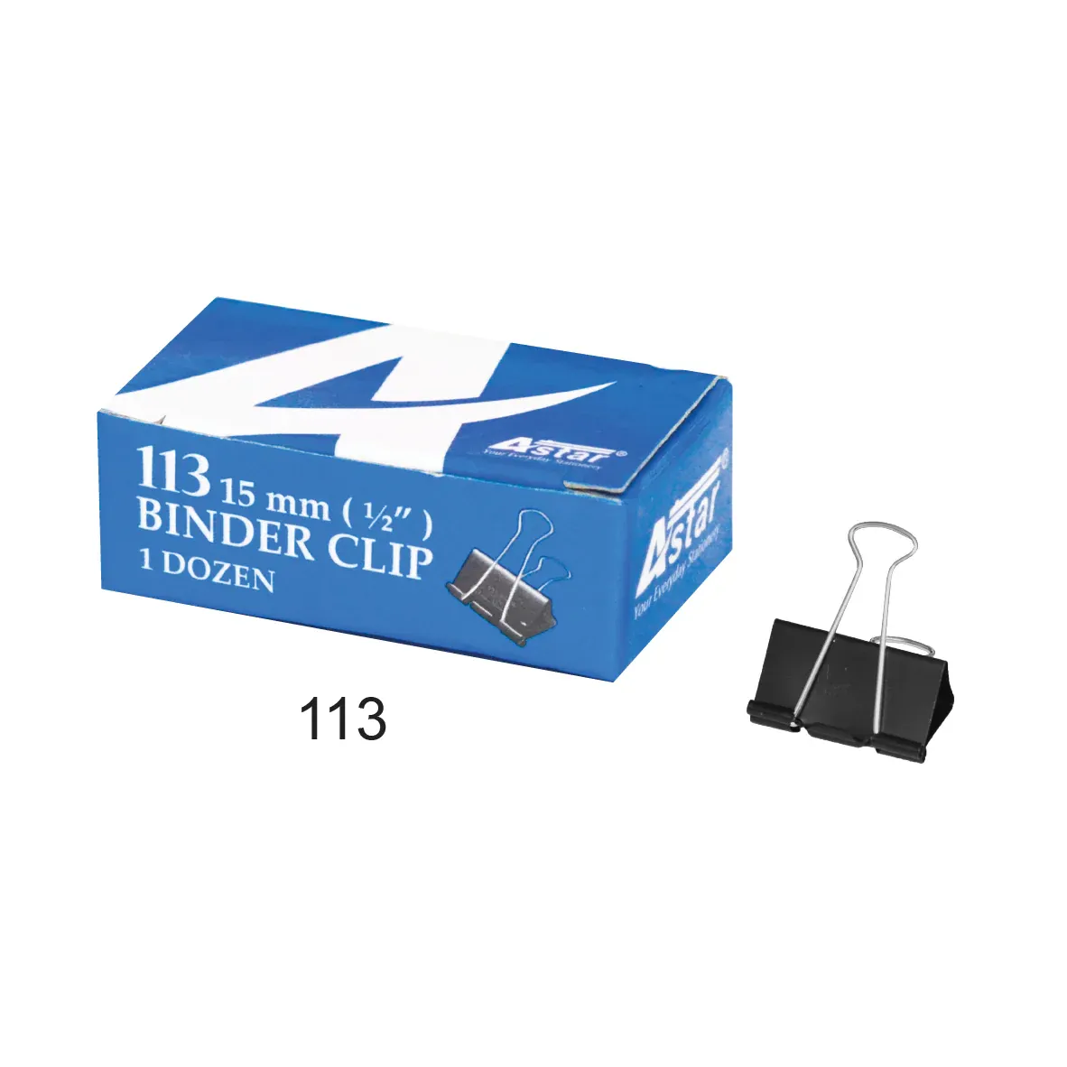 **ASTAR NO113 15MM DOUBLE CLIP BINDER CLIP