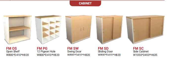 OFIS FM SERIES CABINET _ BEECH TOP / WHITE BASE