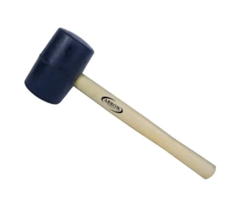 ARROW Rubber Mallet With Wooden Handle (AMH8 - AMH32) -All Size / ARROW Mallet Hammer / Rubber Mallet / Mallet Hammer / Mallet / Hand Tools / AMH8 / AMH12 / AH16 / AMH24 / AMH32 / 8ox / 12oz . 16oz / 24oz / 32oz