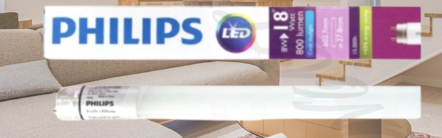 PHILIPS ECOFIT 4FT 18W/ T8 LED TUBE DAY LIGHT 6500K DAYLIGHTS