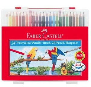 FABER-CASTELL 114564 24 WATERCOLOUR COLOUR PENCIL