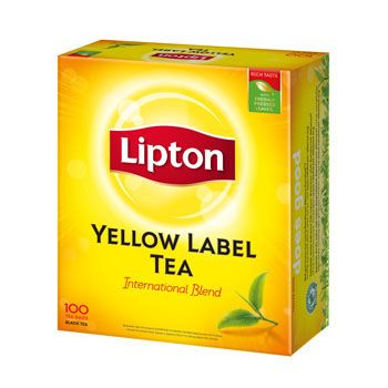 Lipton Yellow Label Black Tea 100 Tea Bags x 2g (200g) x 36
