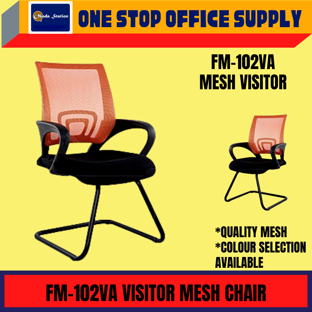 FOX FM-102VA ERGONOMIC MESH VISITOR CHAIR / FOX / VISITOR CHAIR / VISITOR MESH CHAIR / OFFICE CHAIR / KERUSI JARING / ERGONOMIC OFFICE CHAIR / MESH CHAIR / ERGONOMIC CHAIR / FM-102VA