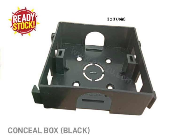 3x3 PVC JOINT CONCEAL BOX - BLACK