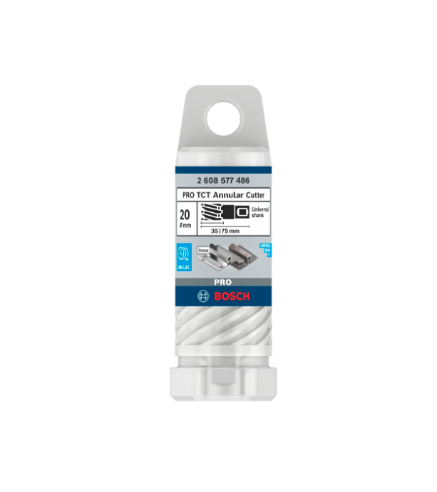 BOSCH PRO METAL TCT ANNULAR CUTTER 20 X 35 X 75 MM (2608577486)