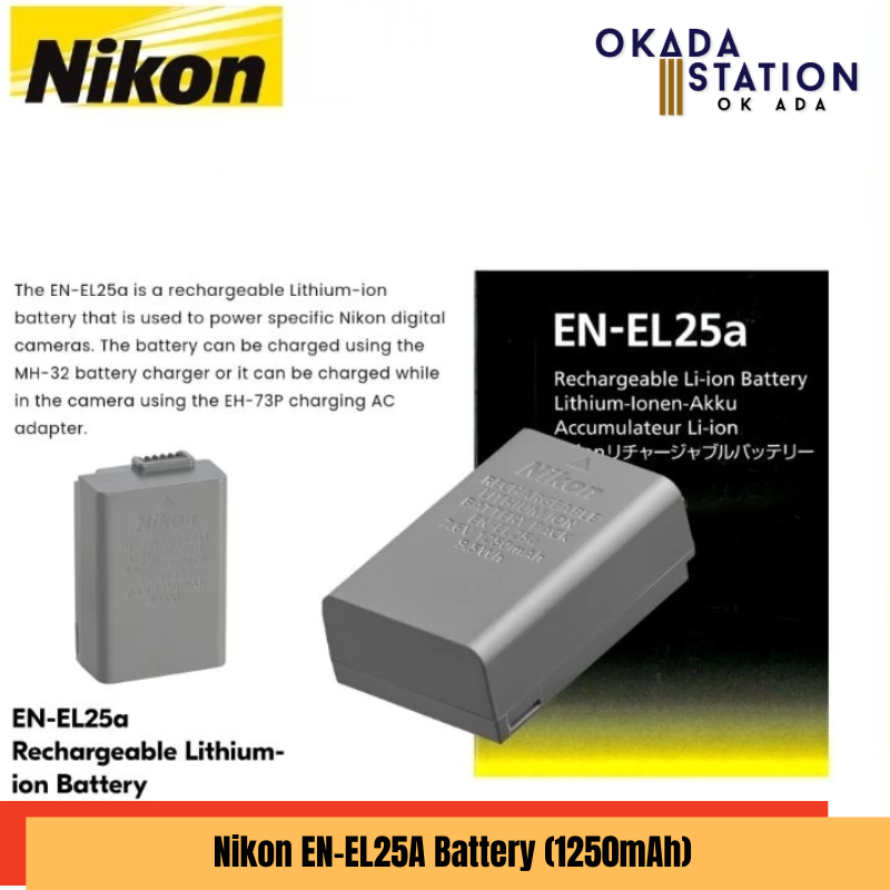 Nikon EN-EL25A Battery (1250mAh) For Nikon Camera