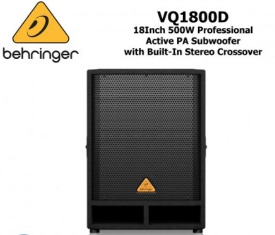 Behringer VQ1800D 18Inch 500W Professional Active PA Subwoofer (VQ1800D) -FREE DELIVERY