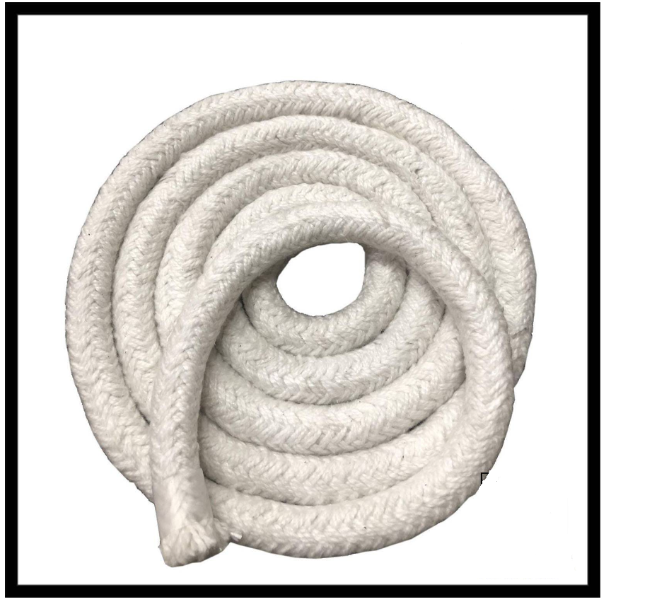 CERAMIC FIBRE ROUND ROPE 6MM - 50MM CERAMIC BRAIDED PACKING ROPE WITH SS WIRE REINFORCEMENT-30M LENGHT