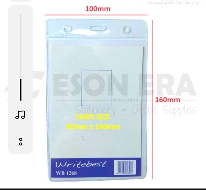 Ocha PVC name Badge Card plastic Size : 95 mm x 140 mm(inner size) free delivery semenanjung