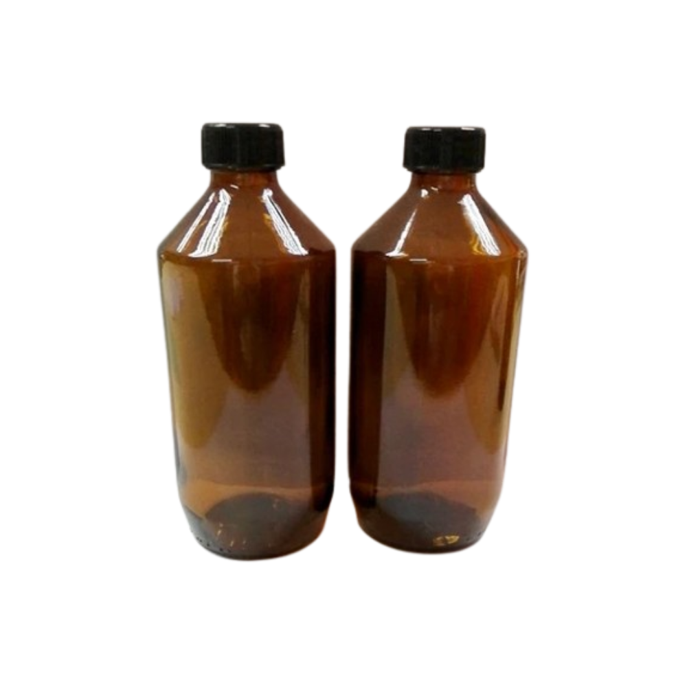 OEM Amber Glass Bottle With Stopper and Cap 500ML