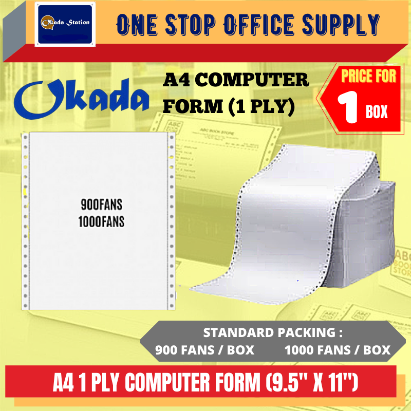 COMPUTER PAPER A4 1 PLY COMPUTER PAPER -ALL SIZE /Computer Paper /Computer Form /A4 1Ply Computer Paper