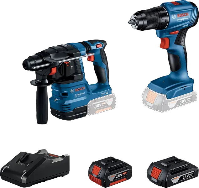 BOSCH GBH185LI + GSR185LI + GBL18V-120 + GDR18V-215 COMBO SET