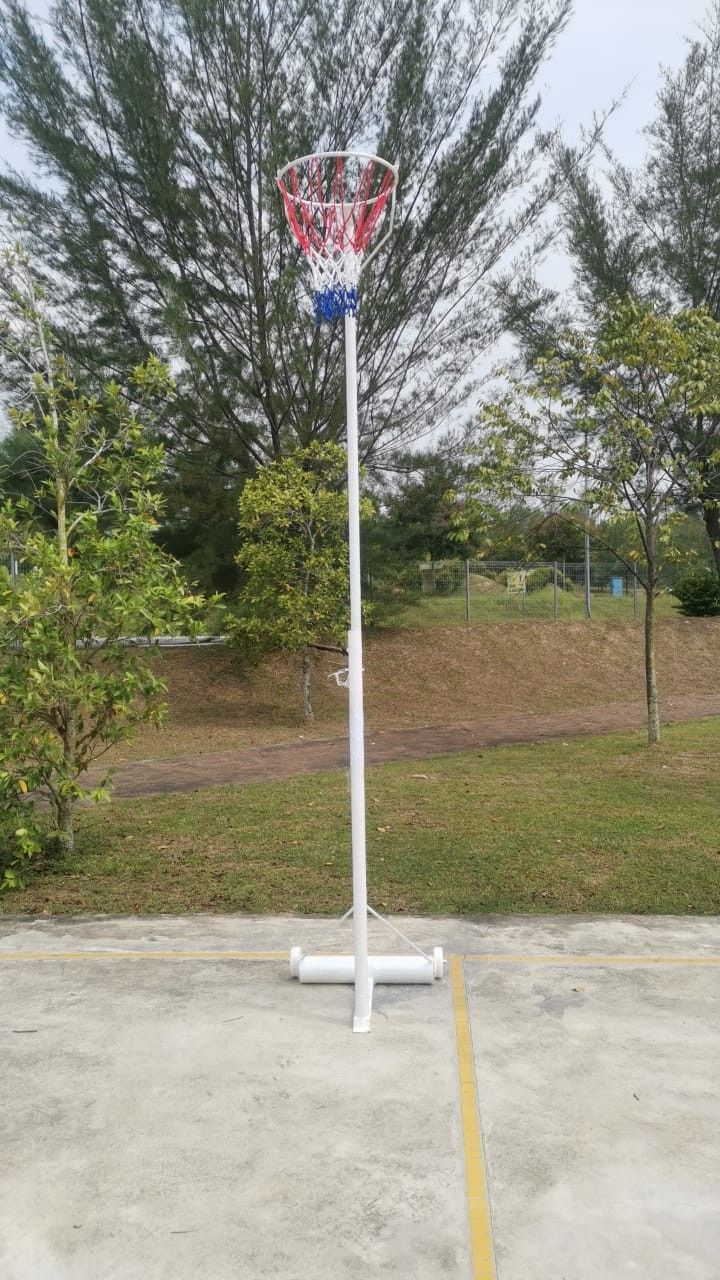QS Netball Post With Wheel And Weight Full Set With Nett