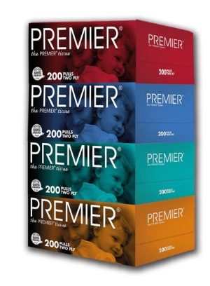 PREMIER FACIAL TISSUES - 1 pack (200s x 4 box)