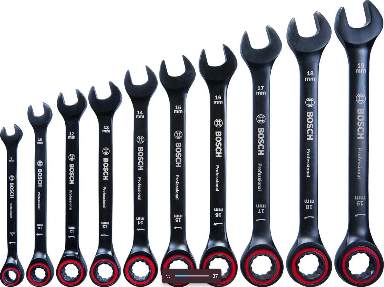 BOSCH SPANNER SET 8-19 MM (10 PCS) (1600A016BU)