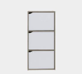 Box 3 Tier With Door Oak White
