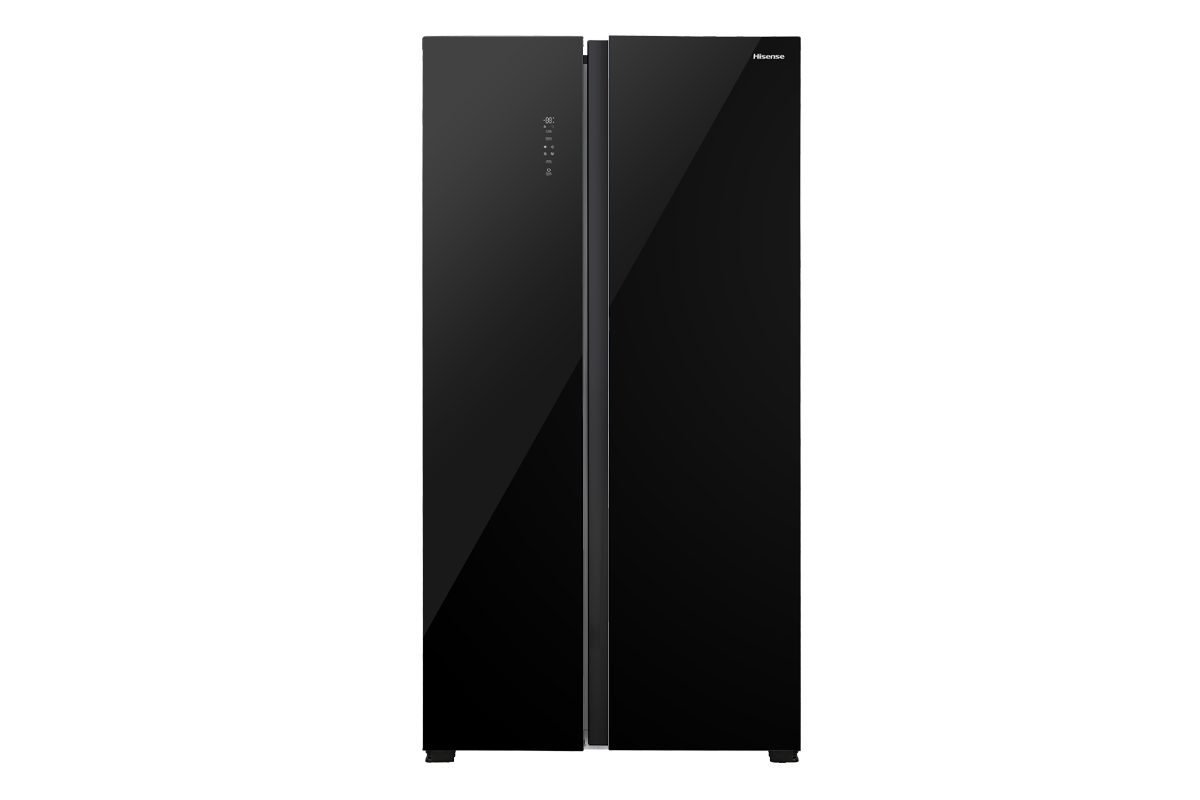 HISENSE 660L RS728N4ABU (BLACK GLASS) INVERTER SIDE BY SIDE REFRIGERATOR