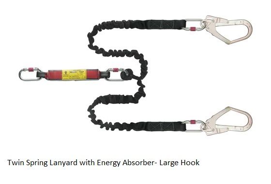 PROGUARD TWIN SPRING LANYARD WITH ENERGY ABSORBER ( FL-141067-PH / FL-141068-LOH)- DOSH & SIRIM APPROVAL