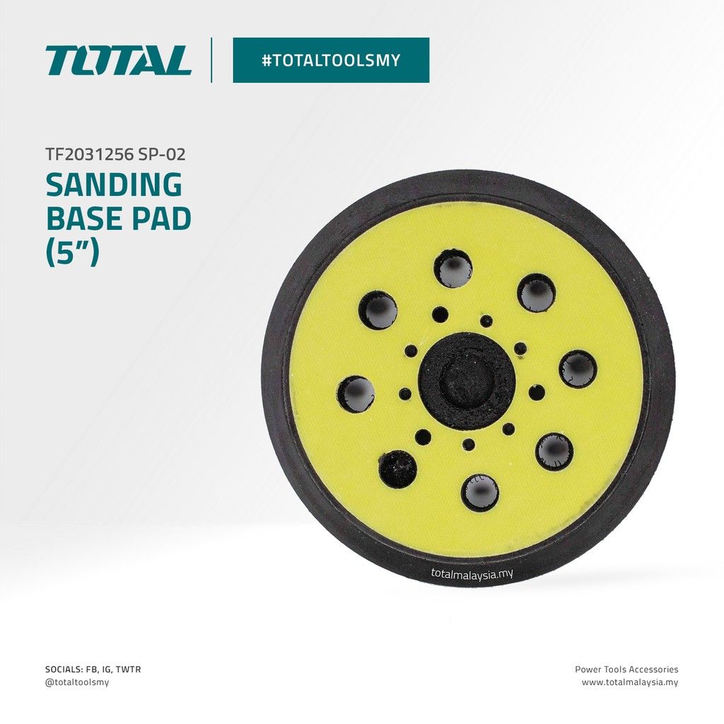 TOTAL SANDING BASE PAD FOR TF2031256 ROTARY SANDER REPLACEMENT PART (125MM/5") TF2031256 SP-02