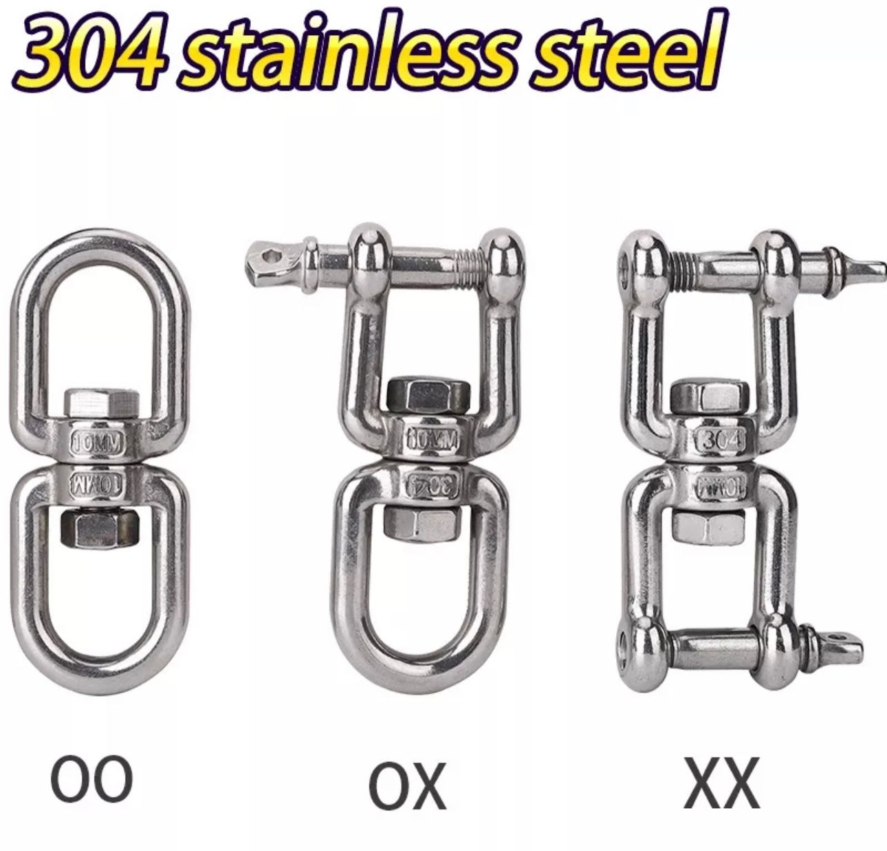 NA 304 stainless steel swivel ring 8-shaped swivel connecting ring chain buckle dog chain swivel universal ring