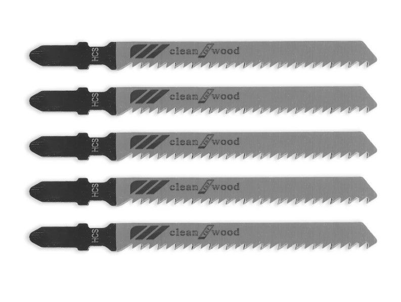 WADFOW JIG SAW BLADE FOR WOOD (5 PCS / SET, 74MM, 6 TPI) CLEAN CUT ON SOFT WOOD, CHIPBOARDS, PLYWOOD WJB101D