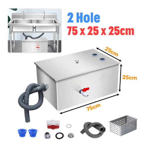 OEM Stainless Steel Grease Trap Interceptor (75x25x25cm)