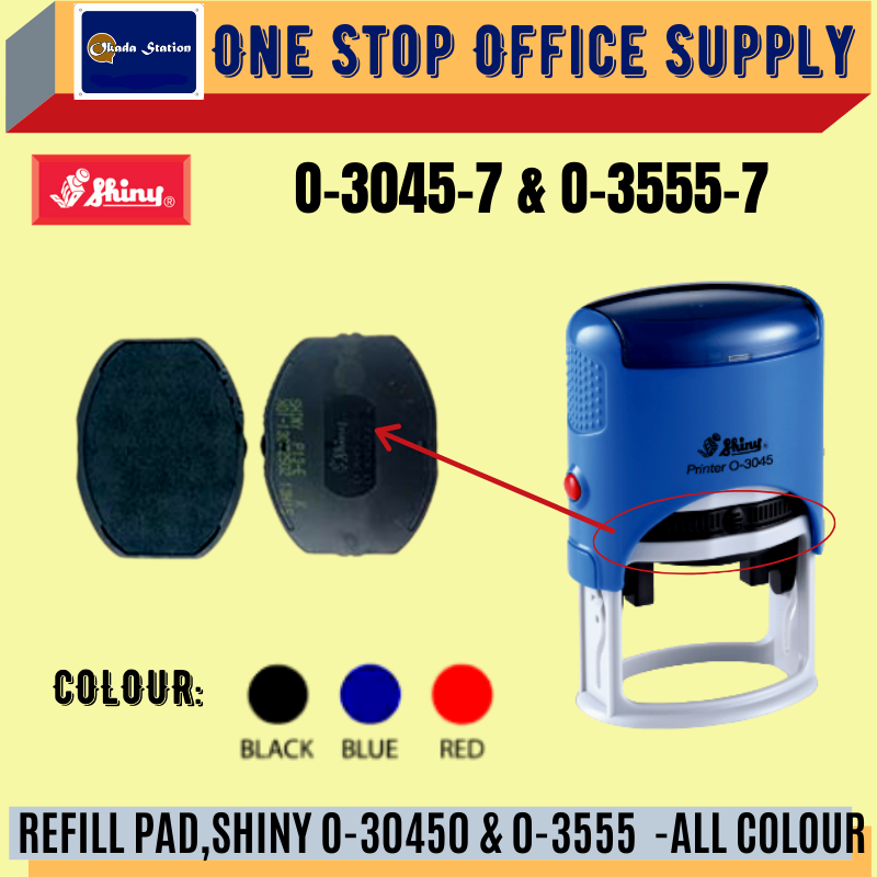 SHINY REFILL PAD,SHINY O-3045 & O-3555 -ALL COLOUR /Shiny /Shiny Refill Pad /Ink Pad Refill /Stamp Pad Refill /Shiny Ink Pad