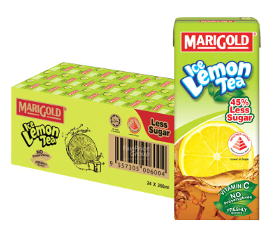 Marigold Asian Drinks - Ice Lemon Tea (250ml x 1ctn x 24unit)