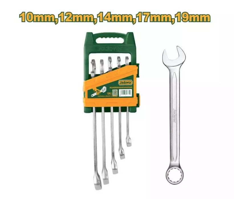 JADEVER 5PCS COMBINATION SPANNER SET JDSP1215