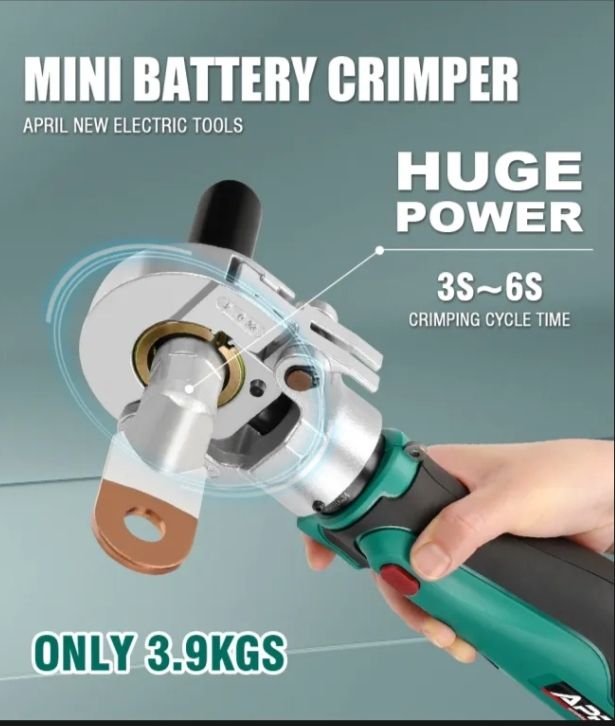 APRIL PORTABLE BATTERY CRIMPING TOOL FOR COOPER ALUMINIUM CABLE 10-300mm WITH 2 YEAR WARRANTY