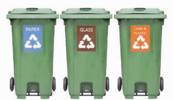 IMEC *IMEC 120L PEDAL (GREEN) WITH RECYCLE STICKER SET (3 BIN SET)