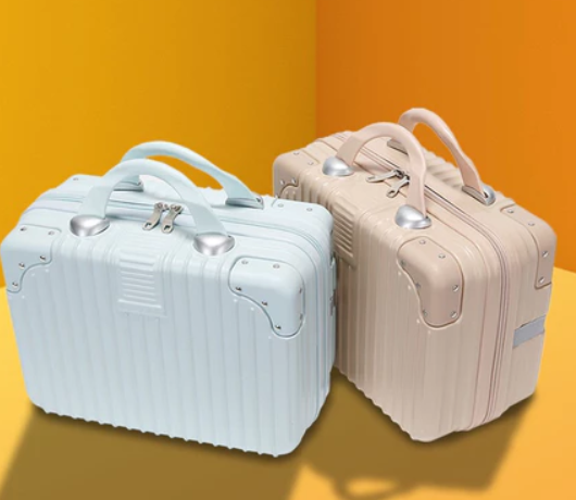 14 inch Make Up Bag Mini Suitcase Hand Carry Luggage, Cosmetic Bag, Anti-Scratch with Large Capacity makeup pouch 14inch