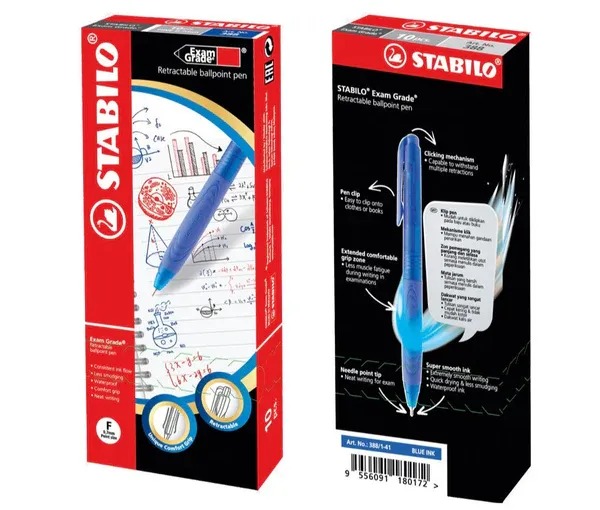 STABILO EXAM GRADE 388 RETRACTABLE BALL POINT PEN