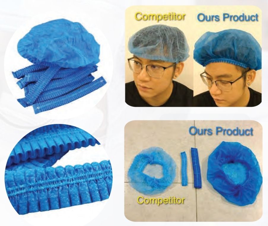OEM Medical Head Cover 10Pcs Disposable Non Woven 40gsm Surgical Cap