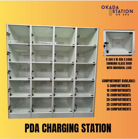 OK PDA CHARGING STATION - 5 COMPARTMENTS / CHARGING STATION / PDA / 10'S / 15'S / 20'S / 25'S / 30'S / PDA STATION