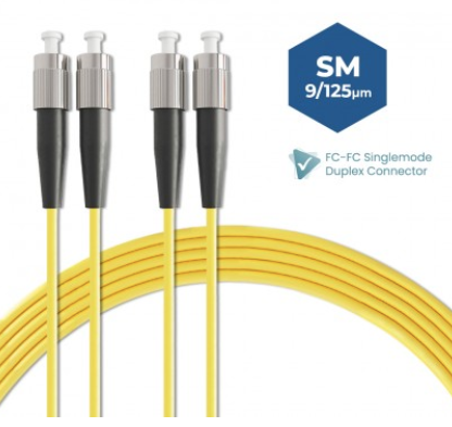 FC-FC 9/125 SINGLEMODE DUPLEX FIBER OPTIC PATCH CABLE 3M 5M 10M