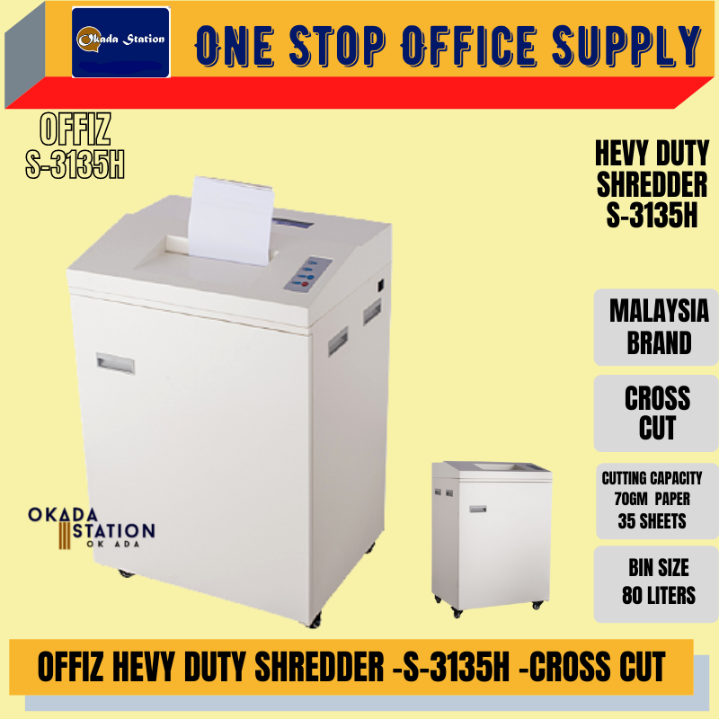 OFFIZ HEAVY DUTY PAPER SHREDDER -S-3135H / PAPER SHREDDER / PERINCHI KERTAS